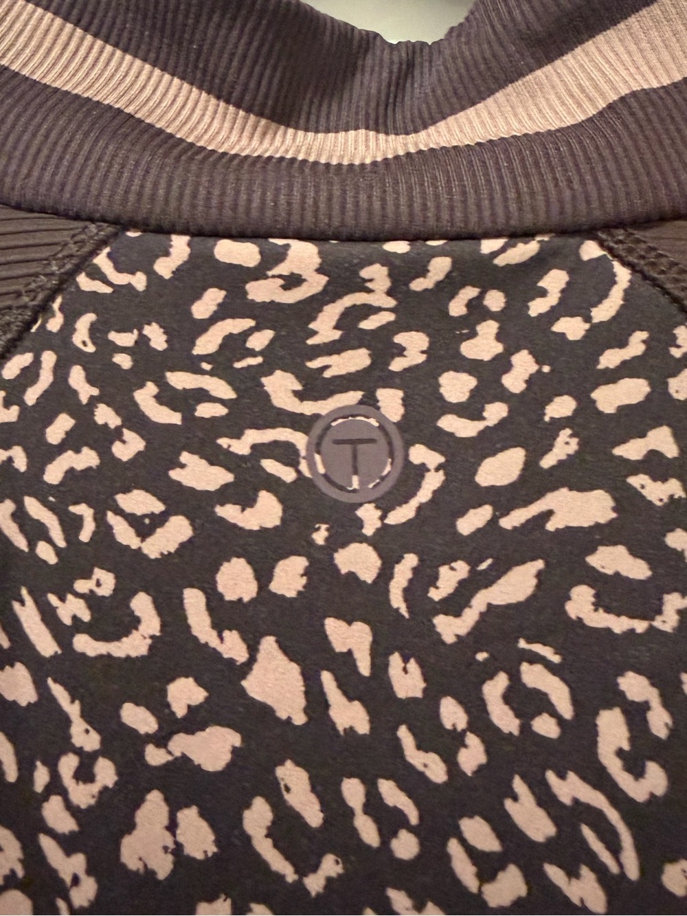 T by Talbot Brown & Blush Leopard Half-Zip Pullover - Picture 3 of 4